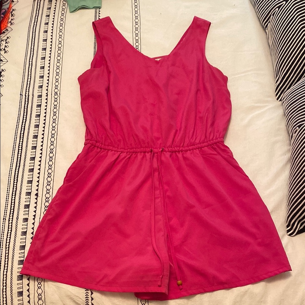 Olive & Oak Vibrant Pink Romper